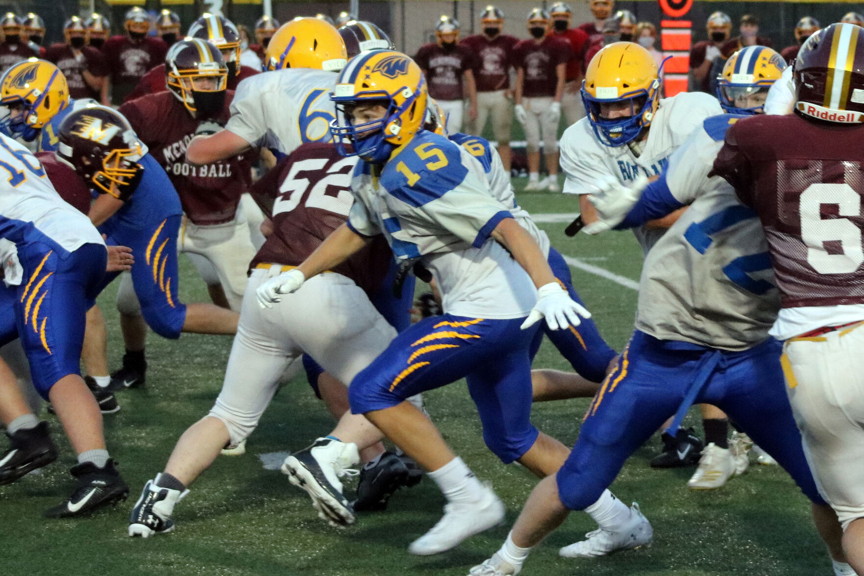 Rice Lake football scrimmage vs. Menomonie 9-18-20